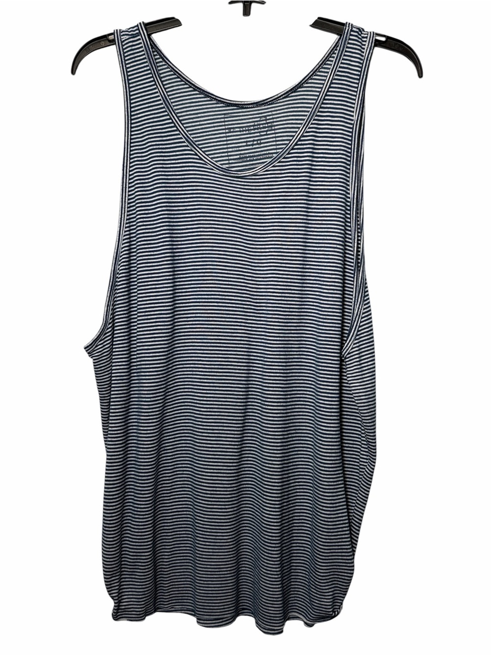 We The Free Free People Blue White Striped Oversized Swing Tank Top Large